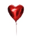 Single big red heart balloon object for birthday isolated Royalty Free Stock Photo