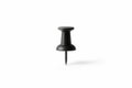 Single black pushpin isolated on white background Royalty Free Stock Photo