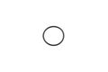 Single black rubber O-ring seal isolated on a clean white back Royalty Free Stock Photo