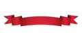 Single red banner ribbon vector isolated Royalty Free Stock Photo