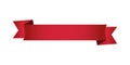 Single red banner ribbon vector isolated Royalty Free Stock Photo