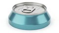 Single blue aluminum can with tab Royalty Free Stock Photo