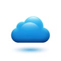 Single blue cloud floating Royalty Free Stock Photo