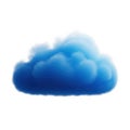 Single blue cloud floating in sky Royalty Free Stock Photo