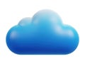 Single blue cloud floating in sky Royalty Free Stock Photo
