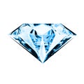 Single blue diamond Royalty Free Stock Photo
