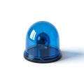 Blue Emergency Warning Light with Bulb on White Background beacon Royalty Free Stock Photo