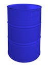 Single blue metallic barrel