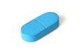 Single blue pill or tablet