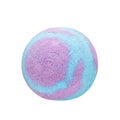 Single blue-purple bath bomb, isolated on the white background with clipping path Royalty Free Stock Photo