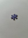 Blue puzzle piece on white background Royalty Free Stock Photo