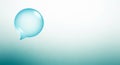 Single Blue Speech Bubble Icon Floating on a Gradient Background chat icon message bubble Royalty Free Stock Photo