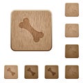 Single bone wooden buttons