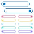 Single book icons in rounded color menu buttons
