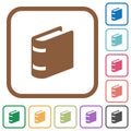 Single book simple icons