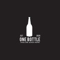 Single bottle logo design template