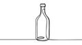 Single bottle Vector illustration isolated on white background.