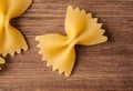 Single bow tie pasta Royalty Free Stock Photo