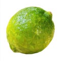A Vibrant Green Lime Rendered in a Geometric Low Poly Style Against a Clean White Background Royalty Free Stock Photo