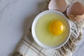 Single Broken Organic Chicken Egg Royalty Free Stock Photo