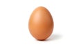 Single Brown Chicken Egg on White Royalty Free Stock Photo