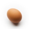 Single brown egg isolated on a white background. Royalty Free Stock Photo