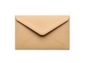 Single brown envelope on white background isolated on white background Royalty Free Stock Photo