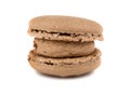 Brown french macaroon cookie