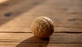 Single Brown Walnut on Wood Royalty Free Stock Photo