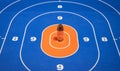 Single Bullet on a Gun Target Royalty Free Stock Photo