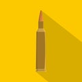 Single bullet icon, flat style