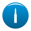 Single bullet icon vector blue