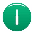 Single bullet icon vector green