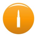 Single bullet icon vector orange