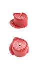 Single burned to the end candle isolated Royalty Free Stock Photo