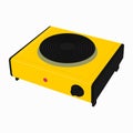 Single burner electric hotplate vector object