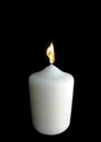 Single burning candle Royalty Free Stock Photo