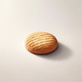 Single butter cookie. AI generated