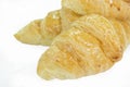 Single Butter Croissant isolated on white - clipping path