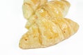 Single Butter Croissant isolated on white - clipping path