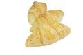 Single Butter Croissant isolated on white - clipping path