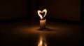 Heart-Shaped Flame Royalty Free Stock Photo