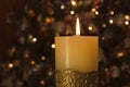 Single Candle Royalty Free Stock Photo