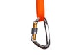 Single carabiner with webbing rope