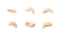 Single cashew nuts isolated Royalty Free Stock Photo