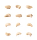 Single cashew nuts isolated Royalty Free Stock Photo