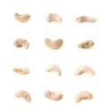 Single cashew nuts isolated Royalty Free Stock Photo