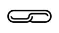 Single Chain Link Outline Icon, Connection, vector design Generative AI Royalty Free Stock Photo