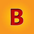 Single Character B Font in Orange and Yellow color Royalty Free Stock Photo