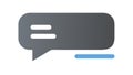 Single Chat Bubble with Text Lines for Communication, vector design Generative AI Royalty Free Stock Photo
